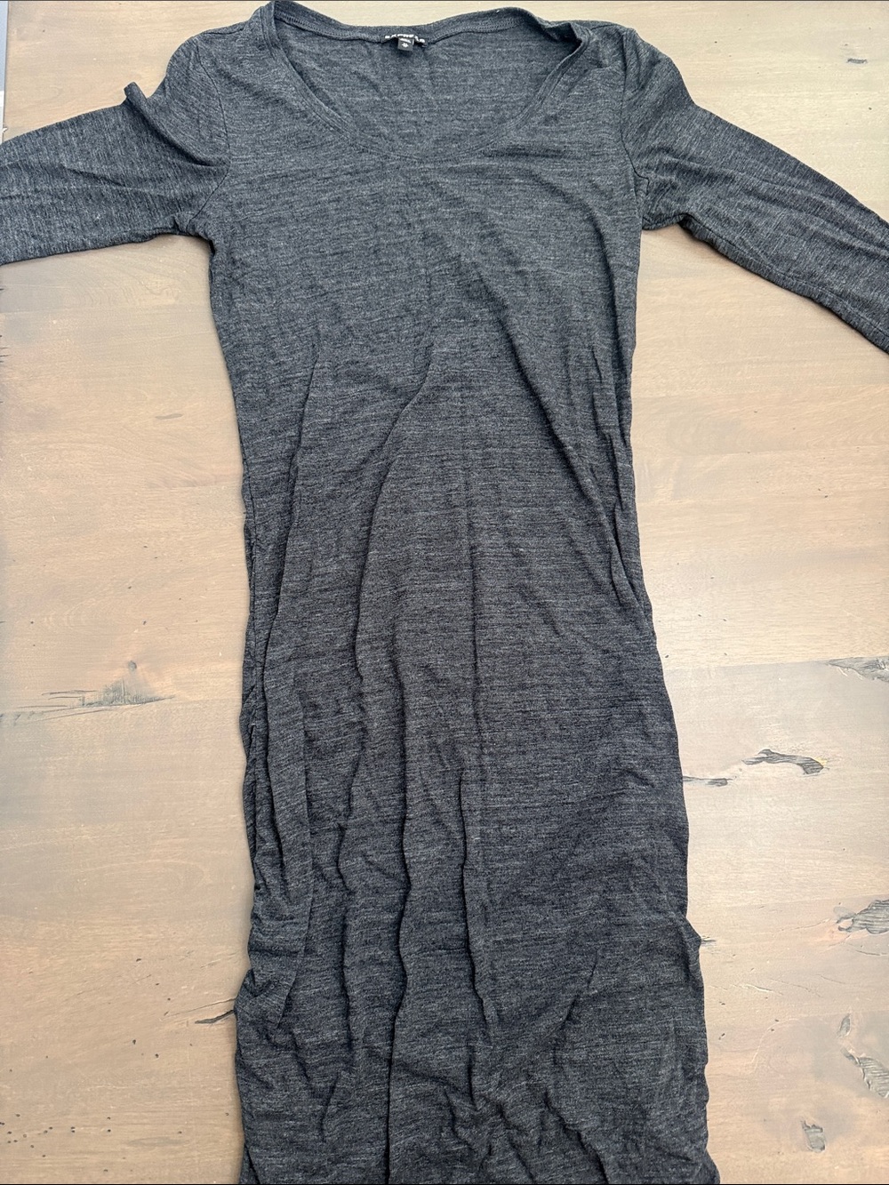 Express Charcoal V-Neck Maxi Dress
